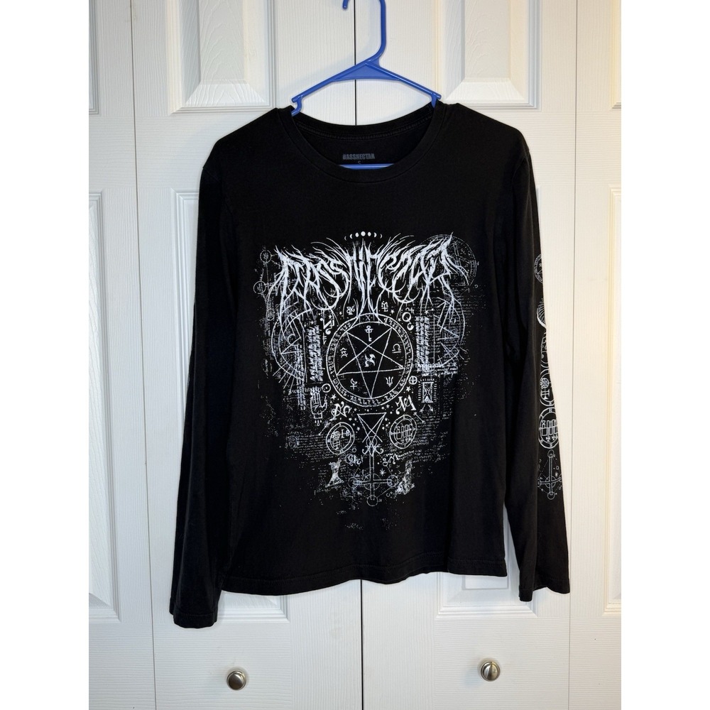 Bassnectar Dark Party Tee Shirt White Pentagram Sigils and Circular Patterns S - Picture 1 of 8